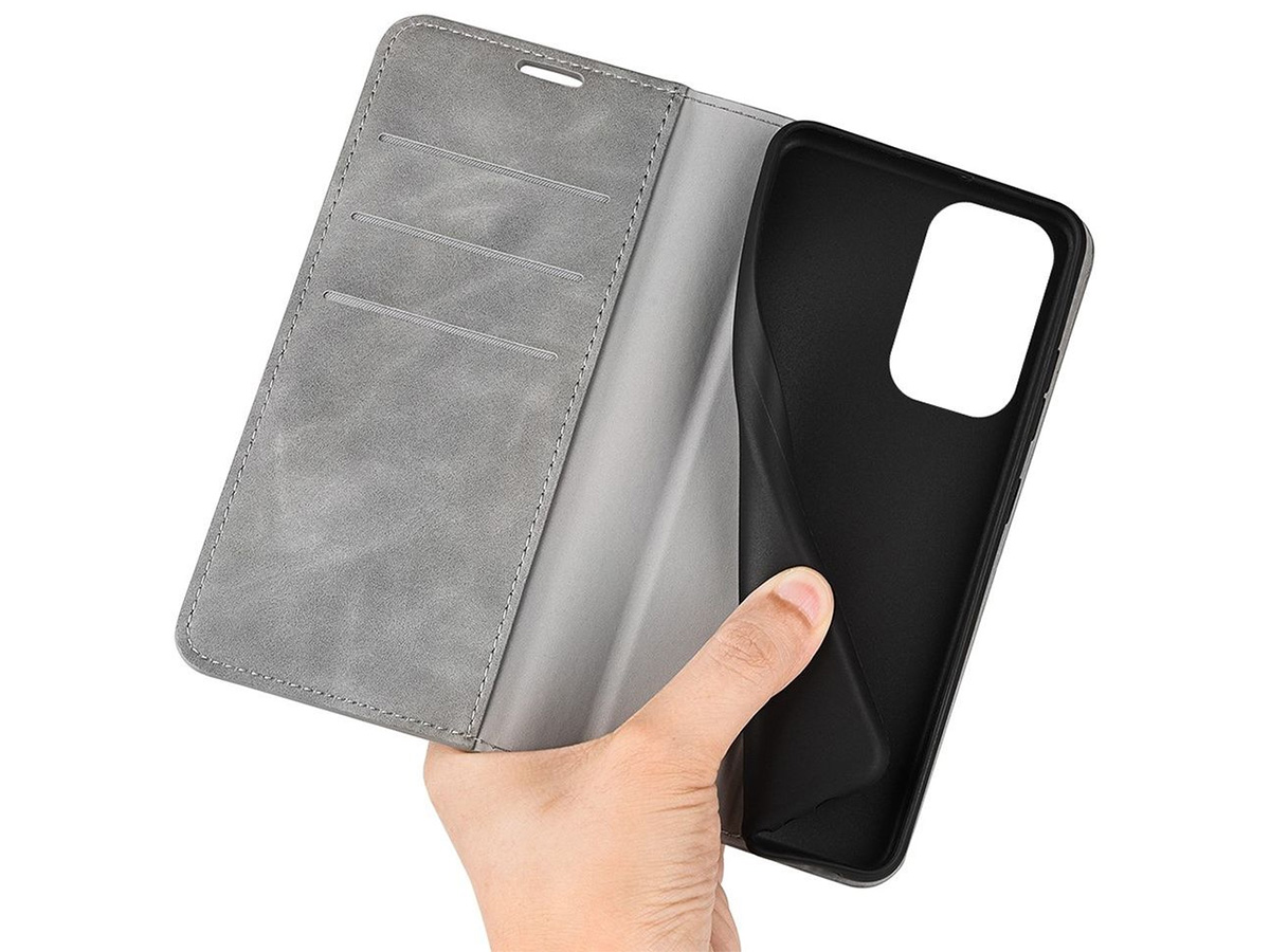 Just in Case Slim Wallet Case Grijs - Xiaomi Redmi Note 11 Pro+ hoesje