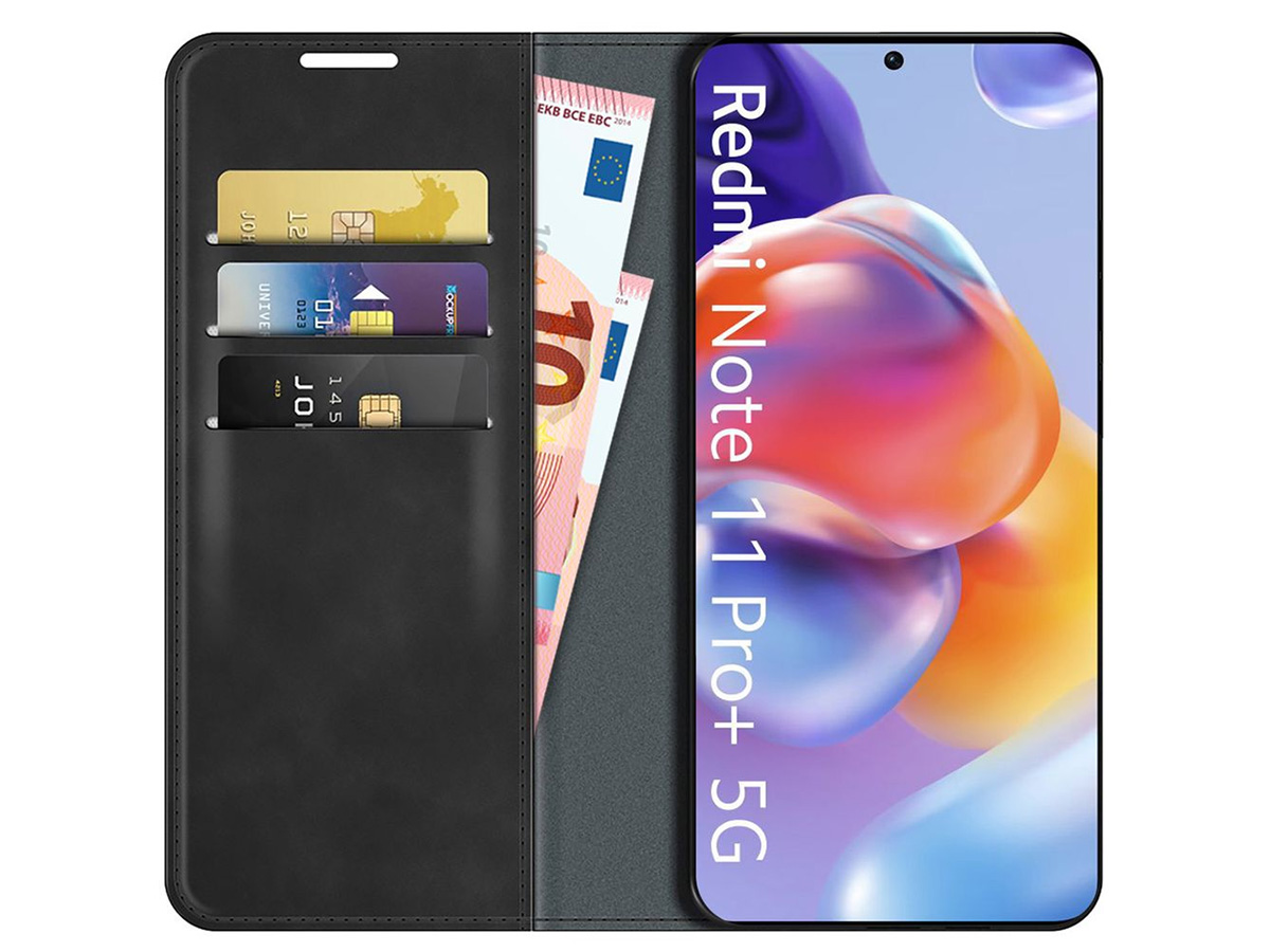 Just in Case Slim Wallet Case Zwart - Xiaomi Redmi Note 11 Pro+ hoesje