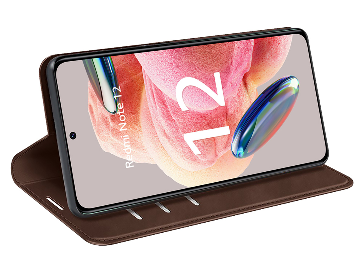 Just in Case Slim Wallet Case Bruin - Xiaomi Redmi Note 12 4G hoesje