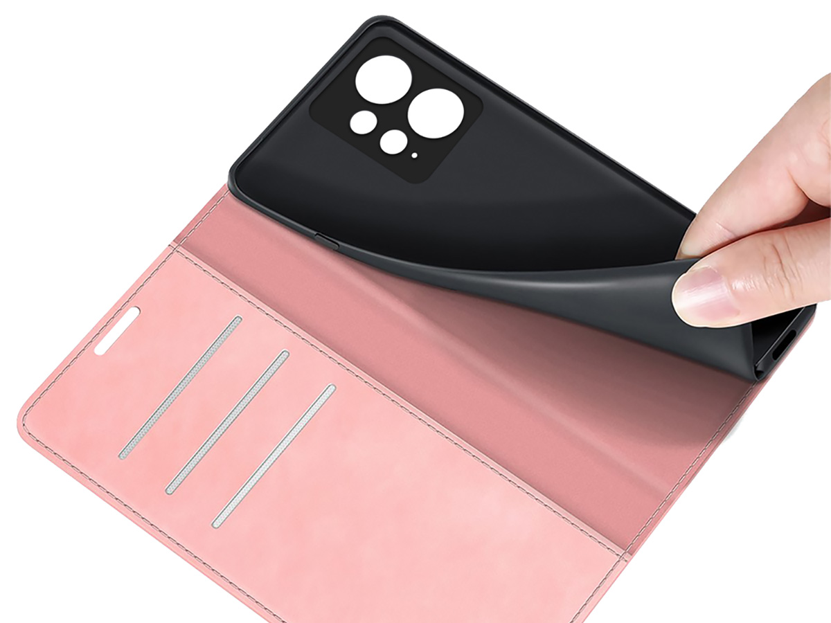 Just in Case Slim Wallet Case Roze - Xiaomi Redmi Note 12 4G hoesje