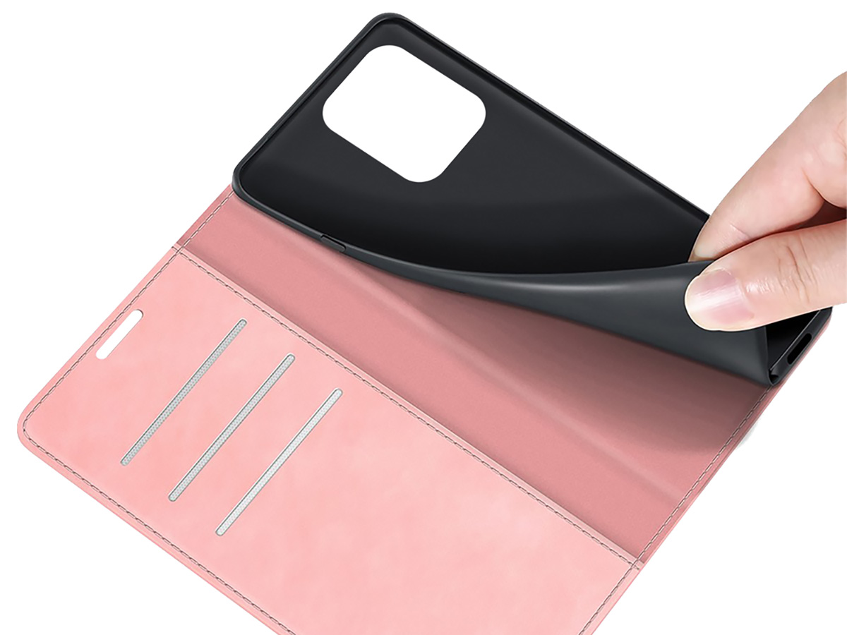 Just in Case Slim Wallet Case Roze - Xiaomi Redmi Note 12 5G hoesje