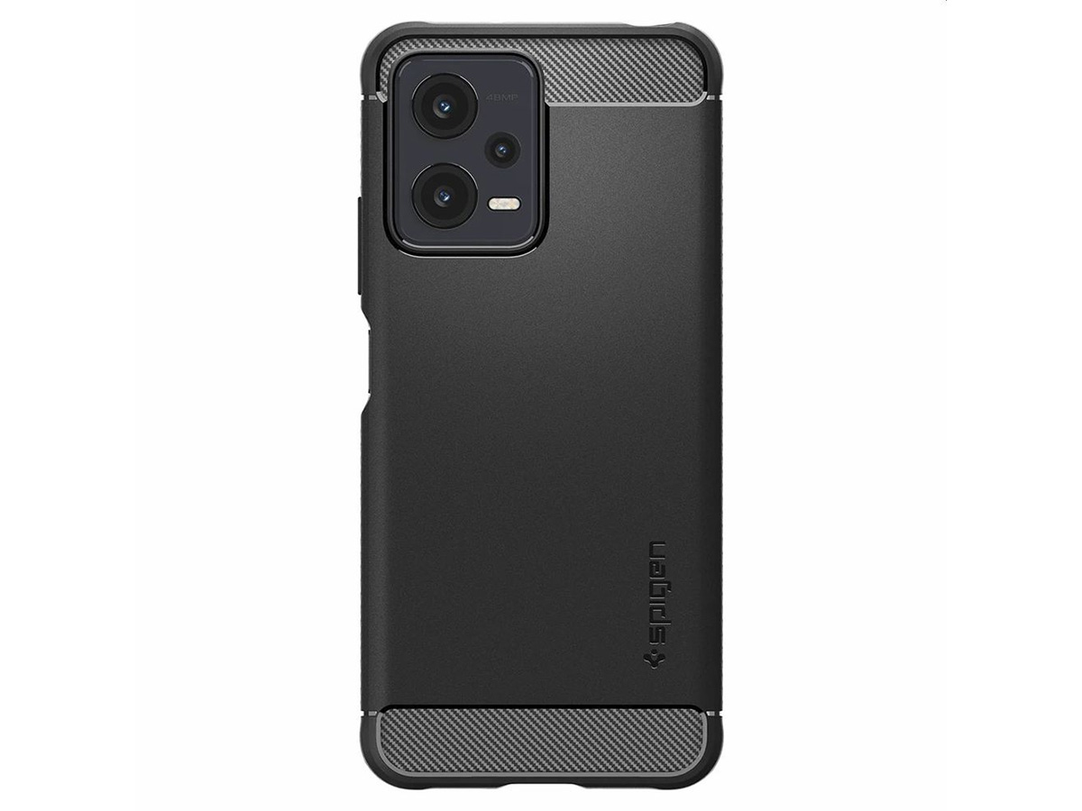 Spigen Rugged Armor Case Zwart - Xiaomi Redmi Note 12 5G Hoesje