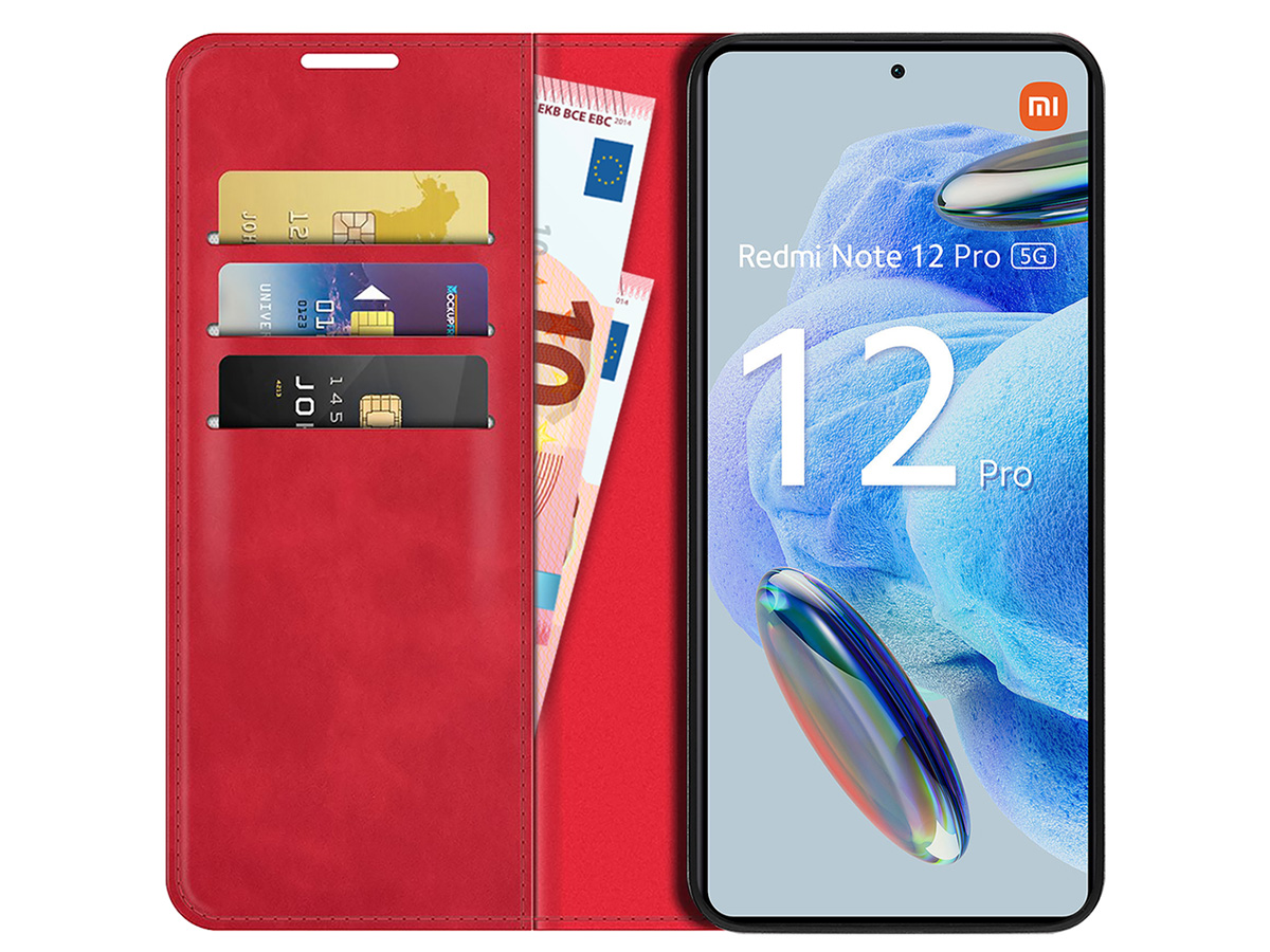 Just in Case Slim Wallet Case Rood - Xiaomi Redmi Note 12 Pro 5G hoesje