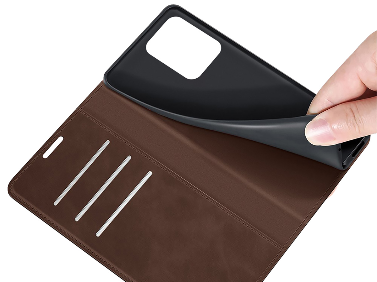 Just in Case Slim Wallet Case Bruin - Xiaomi Redmi Note 12 Pro+ 5G hoesje