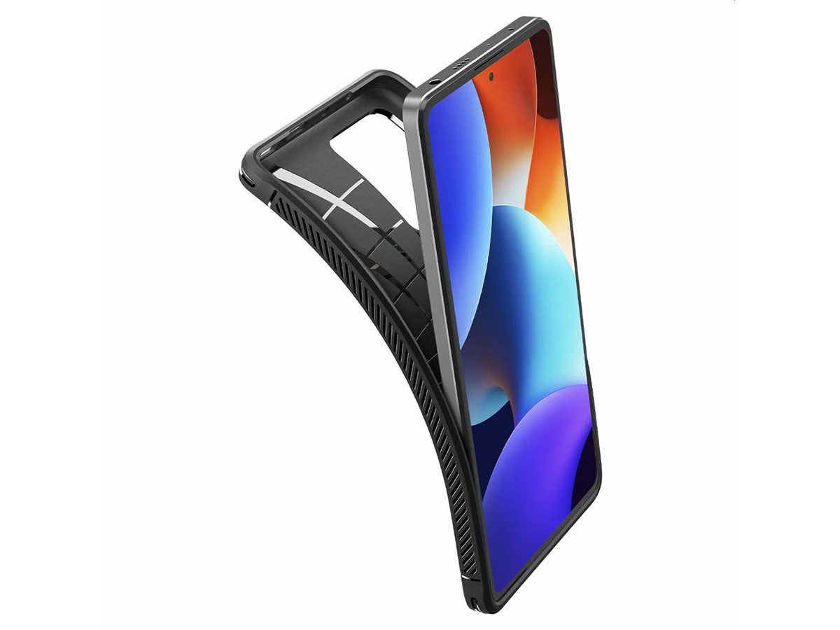 Spigen Rugged Armor Case Zwart - Xiaomi Redmi Note 12 Pro+ 5G Hoesje