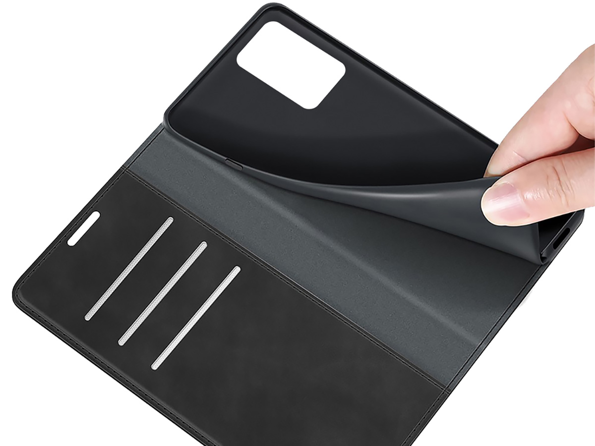 Just in Case Slim Wallet Case Zwart - Xiaomi Redmi Note 12S hoesje