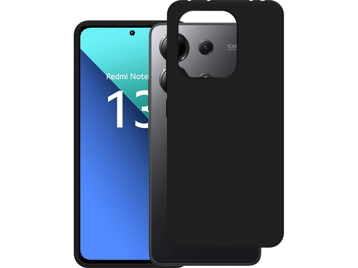 Just in Case TPU Case Zwart - Xiaomi Redmi Note 13 4G hoesje