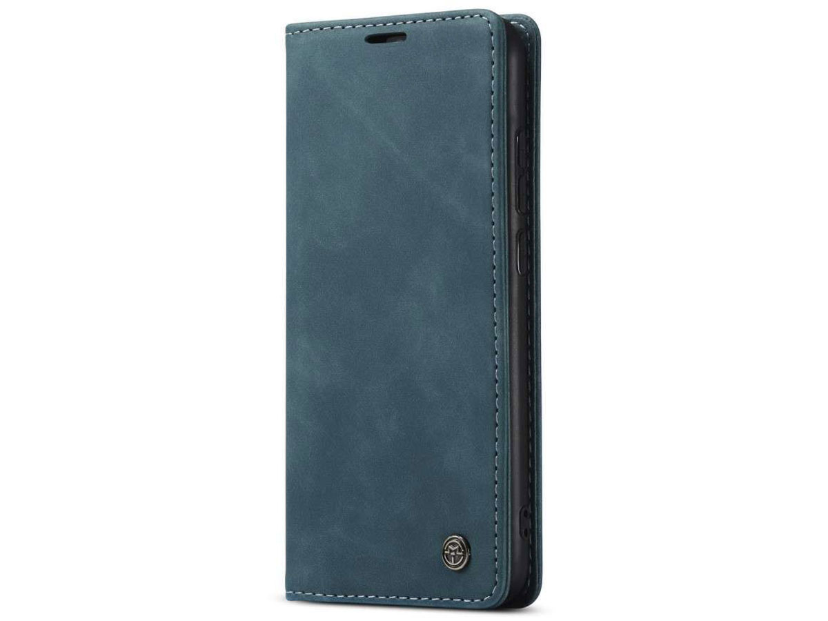 CaseMe Vintage BookCase Blauw - Xiaomi Redmi Note 8 hoesje