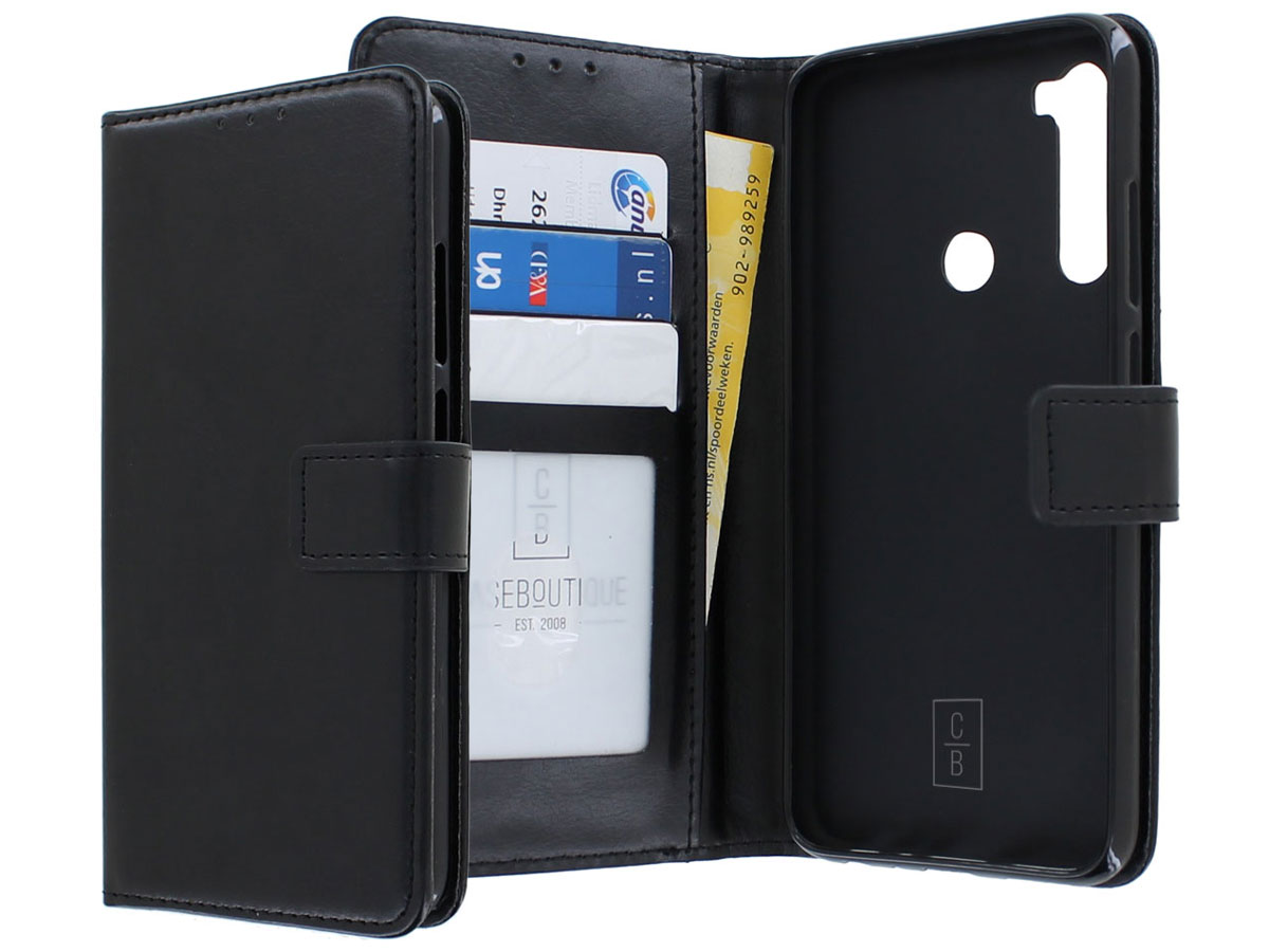 Book Case Wallet Mapje Zwart - Xiaomi Redmi Note 8 hoesje