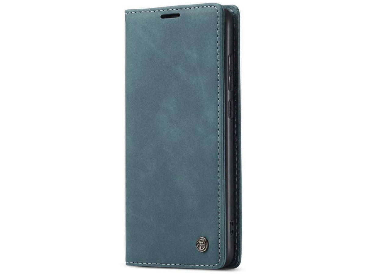 CaseMe Vintage BookCase Blauw - Xiaomi Redmi Note 8 Pro hoesje