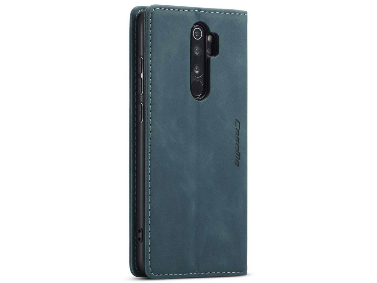 CaseMe Vintage BookCase Blauw - Xiaomi Redmi Note 8 Pro hoesje