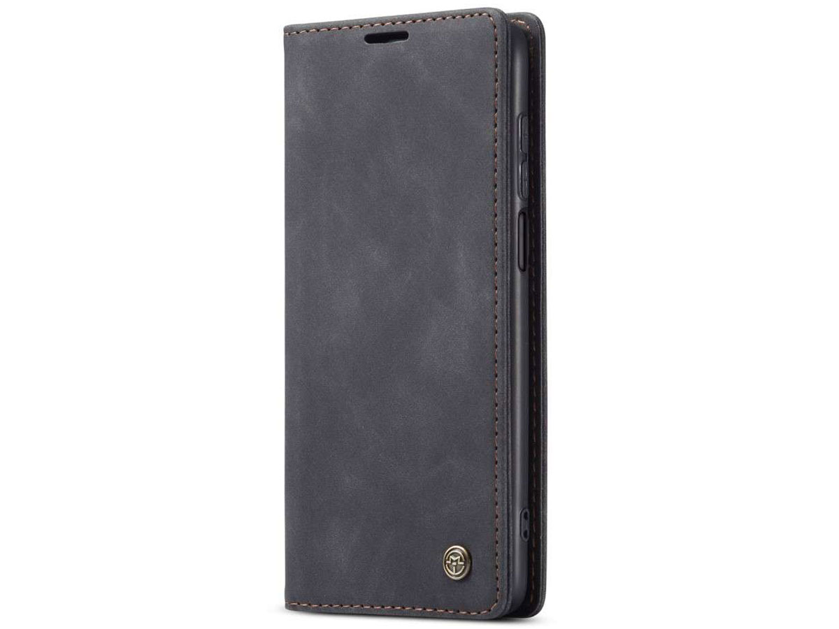 CaseMe Vintage BookCase Zwart - Xiaomi Redmi Note 9 Pro/9S hoesje