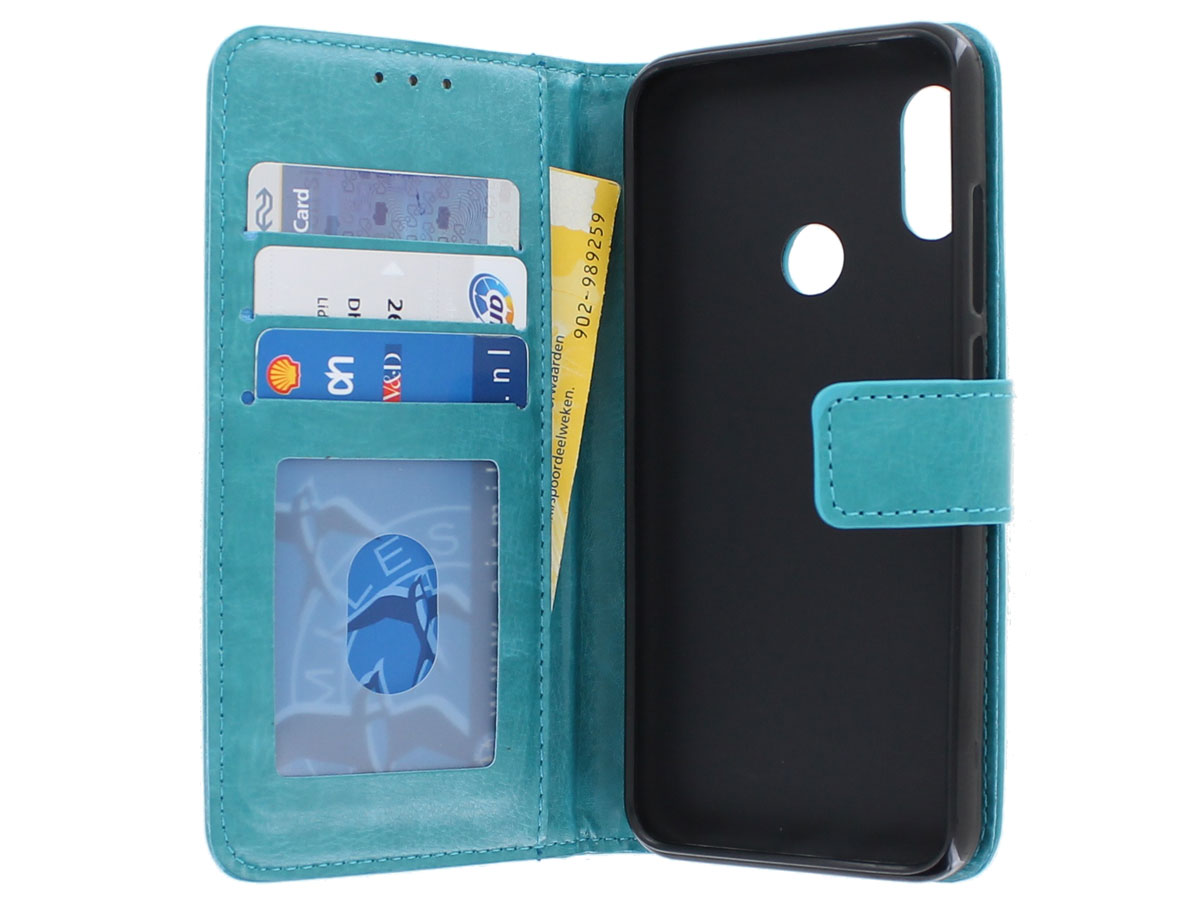Bookcase Wallet Turquoise - Xiaomi Mi A2 hoesje