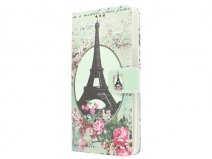 Retro Paris Book Case Hoesje voor Acer Liquid E3