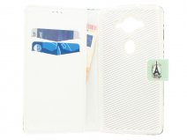 Retro Paris Book Case Hoesje voor Acer Liquid E3