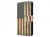 Vintage USA Flag Book Case Hoesje voor Acer Liquid E3