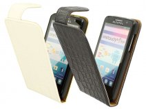 Croco Flip Case Hoesje voor Alcatel One Touch M'Pop