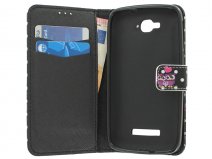 Uiltjes Book Case - Alcatel One Touch Pop C7 Hoesje