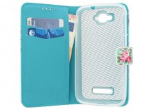 Flower Book Case - Alcatel OneTouch Pop C7 hoesje