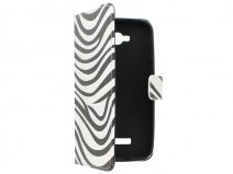 Zebra Book Case Hoesje voor Alcatel OneTouch Pop C7