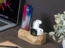 Oakywood Triple Dock Oak - Houten Lightning & Apple Watch Dock