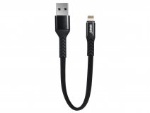 Lightning USB Kabel Kort 20cm - Nylon Geweven