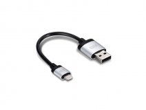 Just Mobile AluCable - Luxe Aluminium Lightning USB Kabel (10cm)