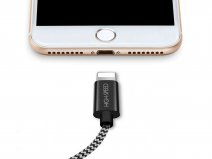 Lightning USB Kabel Kort 25cm - Nylon Geweven