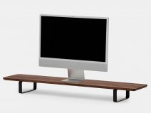 Oakywood Desk Shelf Walnut/Black - Dual Monitor Stand Beelschermverhoger