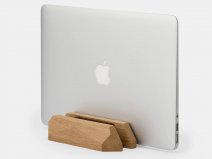 Oakywood Dual Vertical Laptop Dock Oak - Houten MacBook Standaard