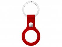 Sdesign AirTag Leather Case Sleutelhanger Hoesje - Rood