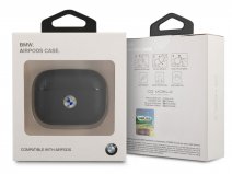 BMW Signature Leather Case Zwart - AirPods 3 Case Hoesje