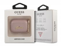 Guess Saffiano Ring Case Roze - AirPods 3 Case Hoesje