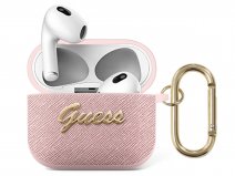 Guess Saffiano Ring Case Roze - AirPods 3 Case Hoesje