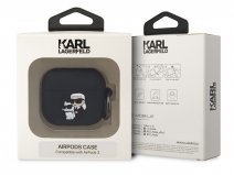 Karl Lagerfeld 3D Ikonik Duo Skin Zwart - AirPods 3 Hoesje