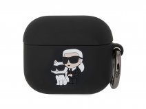 Karl Lagerfeld 3D Ikonik Duo Skin Zwart - AirPods 3 Hoesje