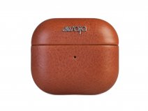 Vaja Sonic Leather Case Saddle Tan - AirPods 3 Hoesje
