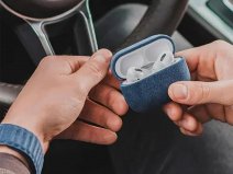 Alcanside Alcantara Case Blauw - AirPods Pro 3 Hoesje