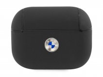 BMW Signature Leather Case Zwart | AirPods Pro Case Hoesje
