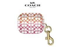 Coach Signature C Pink Ombre Glitter - AirPods Pro Case Hoesje