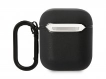 BMW Signature Lines Leather Case Zwart - AirPods 1 & 2 Case Hoesje