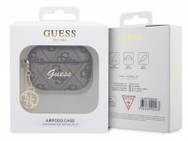 Guess 4G Monogram Charm Case Bruin - AirPods Pro 1 & 2 Case Hoesje