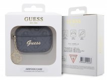 Guess 4G Monogram Charm Case Grijs - AirPods Pro 1 & 2 Case Hoesje