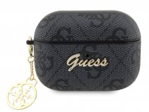 Guess 4G Monogram Charm Case Grijs - AirPods Pro 1 & 2 Case Hoesje