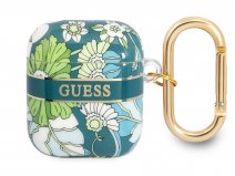 Guess Floral TPU Ring Case - AirPods 1/2 Case Hoesje