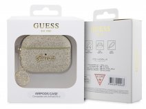 Guess Glitter Charm Case Goud - AirPods Pro 1 & 2 Case Hoesje