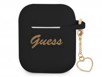 Guess Heart Charm Silicone Case - AirPods 1/2 Case Hoesje