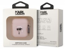 Karl Lagerfeld 3D Ikonik Skin Roze - AirPods 1 & 2 Hoesje