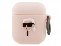 Karl Lagerfeld 3D Ikonik Skin Roze - AirPods 1 & 2 Hoesje