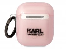 Karl Lagerfeld Choupette Case Roze - AirPods 1 & 2 Hoesje
